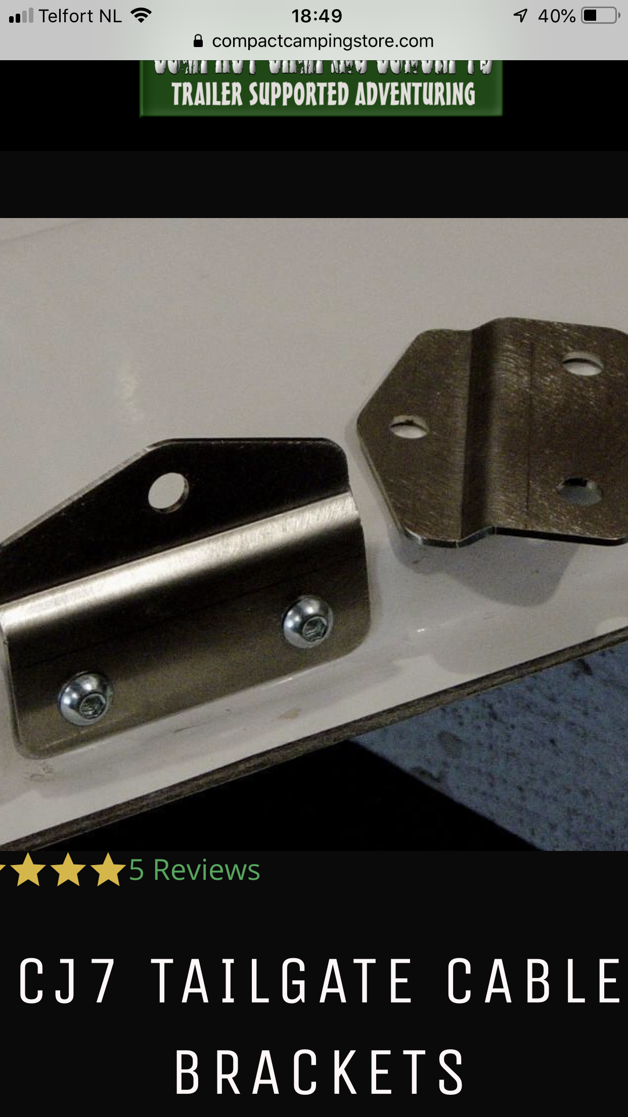 Te koop gevraagd CJ7 TAILGATE CABLE BRACKETS Te koop gevraagd